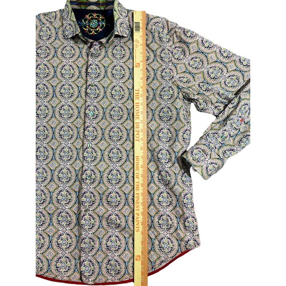 Robert‎ Graham Classic Paisley Pink Mens Long Sleeve Size Large - Picture 7 of 8